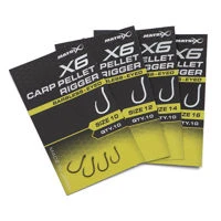 Matrix X6 Carp Pellet Rigger Barbless Eyed Hooks
